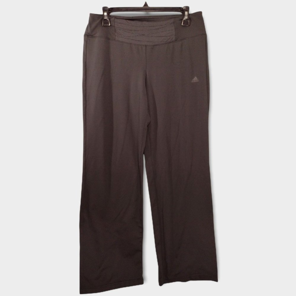 Adidas Climalite Women's Loose fit Pants Straight Leg Medium M Gray Yoga Pants